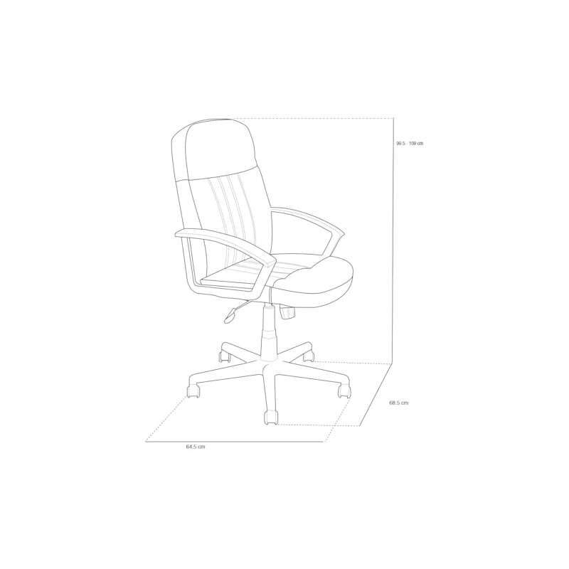 RED TOP Silla Ejecutiva Soporte Lumbar Base Giratoria con 5