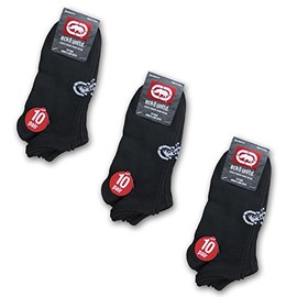 Ecko Men's Black Quick Dry No Show Athletic Socks (30 Pairs)