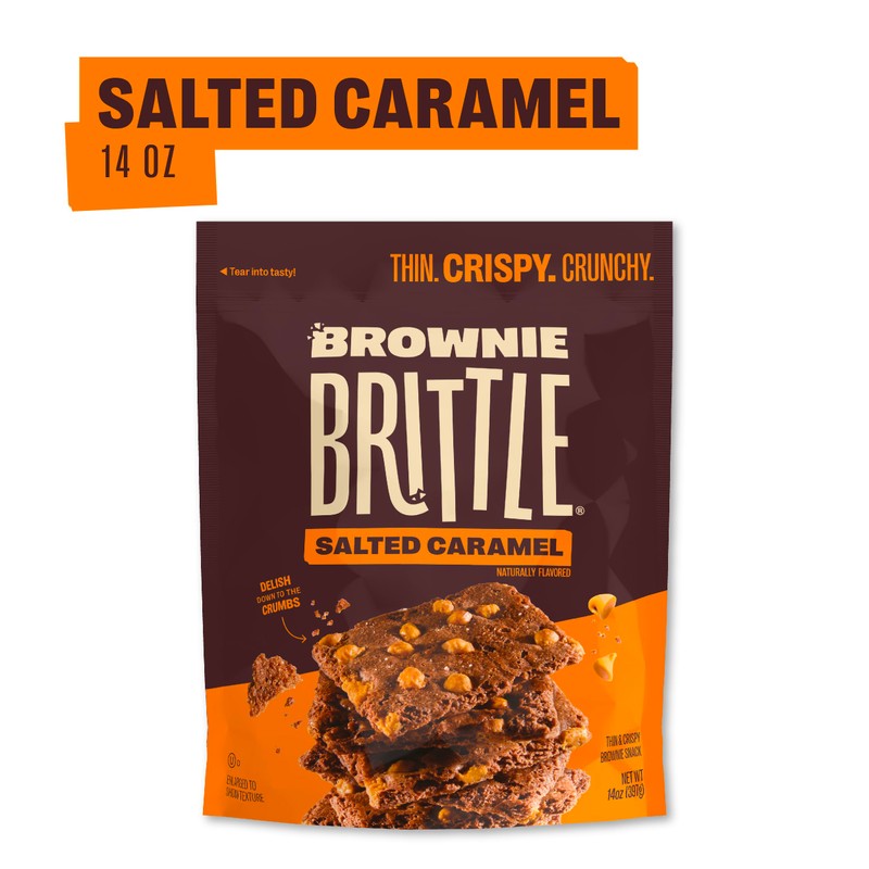 Brownie Brittle – Salted Caramel Thin and Crispy Sweet Snacks