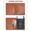 Portapasaportes Piel Genuina Personalizado RFID Regalo de Viaje