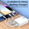 Universal 120W 6-Port USB C Fast Wall Charger Block Charging