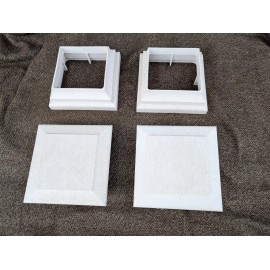 Azek - TimberTech Lot of 4 TIMBERTECH Flat Top Post Cap & Skirt Whitesand 4” X 4” New