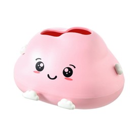 ANKROYU Cloud Tissue Box Holder Cute Decorative PP Multifunctional Tissue Organizer Dispenser for Home Living Room Bedroom Office (White) (Pink)