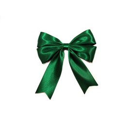 Super Shiny Ribbon Cheer Hair Bow Scrunchie (Green)