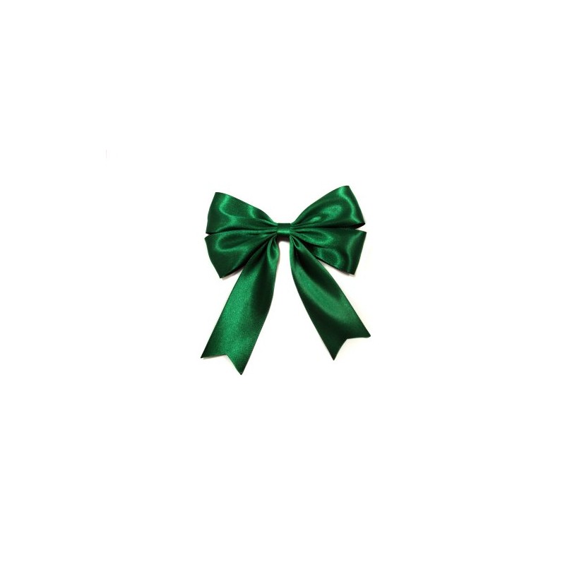 Super Shiny Ribbon Cheer Hair Bow Scrunchie (Green)