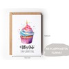 5 Greeting Cards with Envelopes, Watercolour Birthday Cards in Watercolour