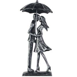 SENNESY 6th Anniversary Iron Sculpture Gift – Romantic Couple Statue for Her, Handcrafted Black Metal Decor – Wedding, Valentine’s, Birthday Keepsake