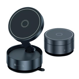 Jemey Vacuum Adsorption Phone Holder, Magnetic Suction Phone Mount, Adjustable Phone Holder Mount for Car, Foldable Car Magnetic Phone Holder, Universal for All Phones