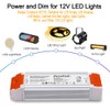 60W Dimmable LED Transformer, 12V Triac ELV/MLV/Dimmable Led Driver, Compatible