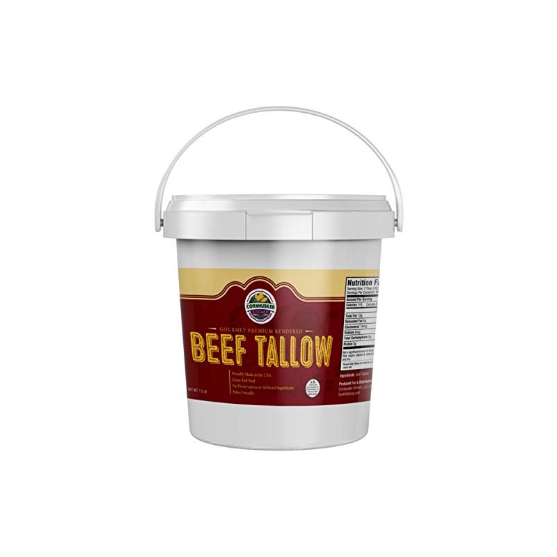 Cornhusker Kitchen Beef Tallow - Grass fed Beef Tallow (1.5