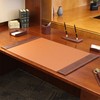 Dacasso 34” x 20” Brown Crocodile Embossed Luxury Leather Desk