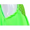 iToolai Women Summer Chiffon Sleeveless Beach Shift Dress(Fluorescent Green,L)