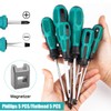 10-piece magnetic screwdriver set, includes 5 Phillips screwdrivers and 5