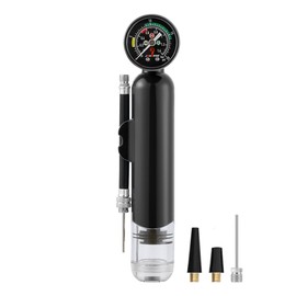 Portable Air Pump, ABS Waterproof Hand Held Air Pump with Pressure Gauge for Basketballs Soccer Balls and More