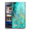 Head Case Designs Turquoise Glittery Marble Prints Soft Gel Case
