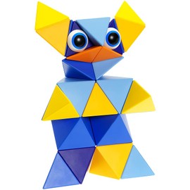 Trido Sky Magnetic Art 3D Shapes 36-Piece Set, All Sides Connect which Beyond Standard Building Blocks, Infinite Creation, Made of Non-Toxic, for Age 3+