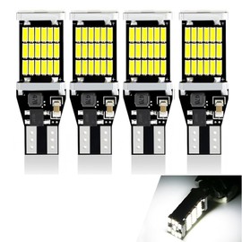 Anyhut 4 PCS 921 LED Reverse Lights, 6500K Super Bright T15 4014 45SMD Bulbs, CANBUS Error-Free 360° Lighting Brake Turn Signal Backup Lights, Universal Fit for Cars Trucks SUVs RVs (White)