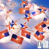 btfarm 4th of July Decorations 16.4FT 50 LED Patriotic Flag