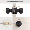 KNOBWELL 4 Pack Oil Rubbed Bronze Interior Door Knobs for