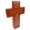 Shalom Christian Brown Wood Hope Cross 16cm Standing Desk Gift Wooden Jeremiah 29:11 Gift Plaque