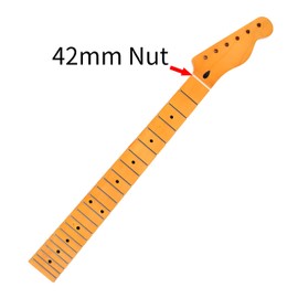 Amuic Amuic Tele Guitar Neck 22 Frets, 25.5'' Canadian Maple Electric Guitar Neck for TL Style Guitar Parts Replacement