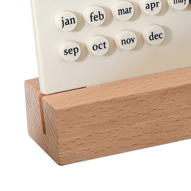 Wooden Kids Calendar DIY Hand Operated Develop Planning Skills Perpetual