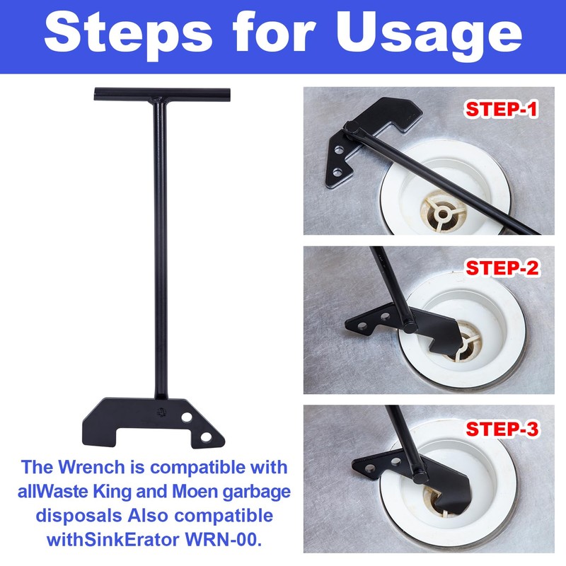 Garbage Disposer Unjamming Wrench/WRN-00 Garbage Disposal Wrench Tool for Dislodge