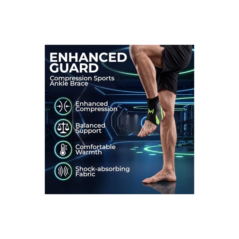 2 Pcs Ankle Brace for Men Women, Breathable Motion Sports