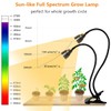 Juhefa Grow Light for Indoor Plants Growing, Gooseneck Clip-on Plant