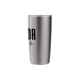 Senior 2026 Hockey Puck Heartbeat Design Class of 26 Stainless Steel Insulated Tumbler