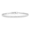 Mameloly 3mm Cubic Zirconia Classic Tennis Bracelet Silver Round Charm