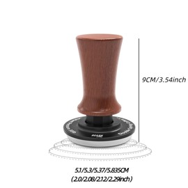 51mm Espresso Tamper, Calibrated Tamper with 30lbs Double Spring Loaded Tamper Walnut Wood Coffee Tamper for Barista Home,Stainless Steel Base Tamper Espresso Tool Fits 51mm Portafilters