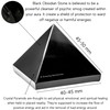 Black Obsidian Pyramid Crystal Healing Stones - 2" Great Pyramid