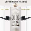 HISAFE Heavy Duty Keyed Entry Door Lever, Matte Black Square