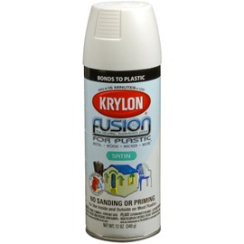 Krylon K02422007 'Fusion for Plastic' Satin Dover White Plastic Paint - 12 oz. Aerosol