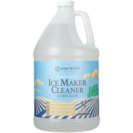 Ginger Lily Farms Botanicals Plant-Based Ice Maker Cleaner & Descaler for All Ice Machines, 32 Uses, Safe for All Metals, 1 Gallon (128 fl. oz.)