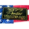 1977 Pontiac Trans Am License plate car tag black &