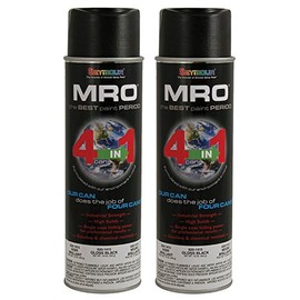 Seymour Spray Paint, Gloss Black MRO Industrial Enamel Paint, 20 Fluid oz. Can (2)