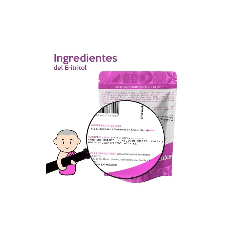 NATULCE | Eritritol 1 Kg Endulzante Natural Keto Sin Calorías