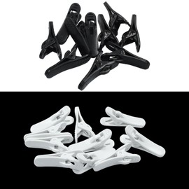 Kemcatui 20Pcs Headphone Cable Clip, Black and White Headset Wire Clip Mini Cord Clips Holder for Earphone Wire, Microphone Wire, Round Wire