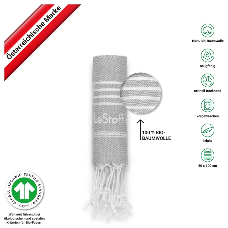 LeStoff Premium Hammam Towel 50 x 100 cm - 100%