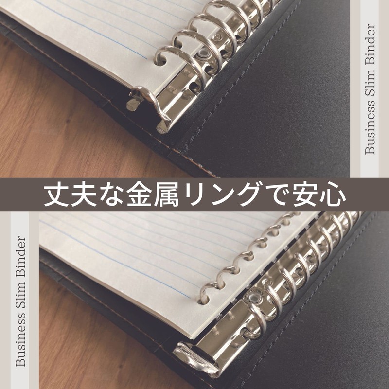 Raymay Fujii QE1126B Loose Leaf Binder Business Slim A4 Black