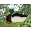 Handmade Mallard Duck Stained Glass Window Decor Ornament