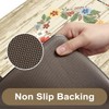 KIMODE Anti Fatigue Kitchen Mats for Floor 2 Piece,Farmhouse Floral