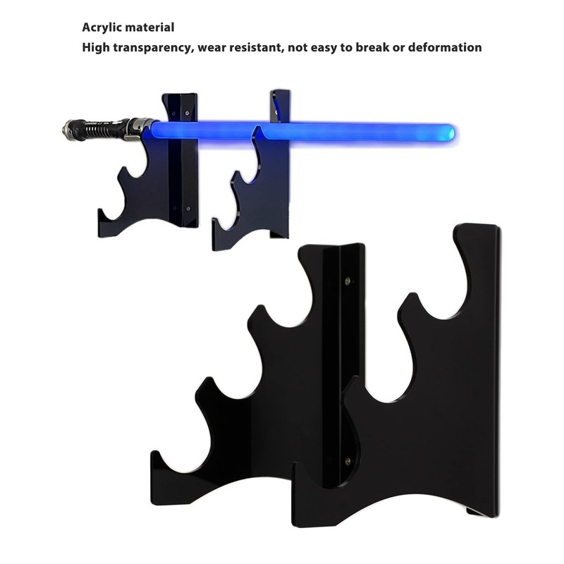 Sword Hanger Display Holder Acrylic Wall Mounted 3 Layers Sword