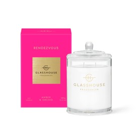 Glasshouse Fragrances Arabian Nights Candle, Triple Scented Natural Soy Wax Blend, 2 Wicks & Glass Jar, 65 Hour Burn Time, White Oud, 13.4 Oz (380g)