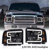 LED DRL Headlight Assembly w/Harness Compatible with Ford F250 F350