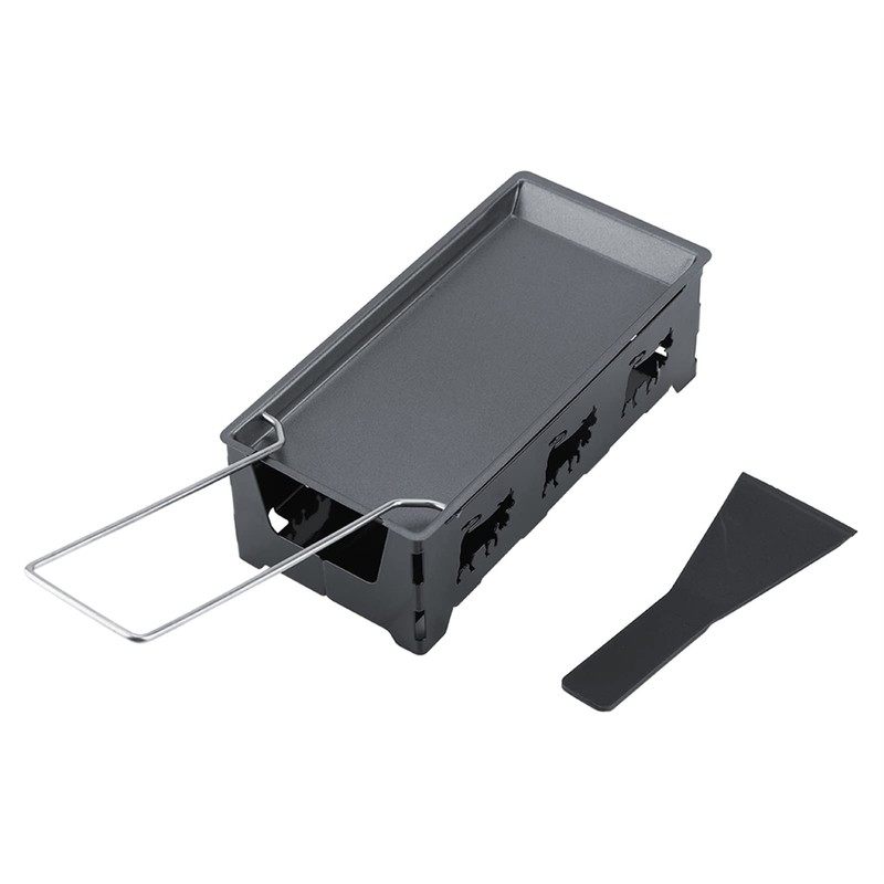 Mini Tea Light Raclette Set, Foldable BBQ Cheese Melt Pan
