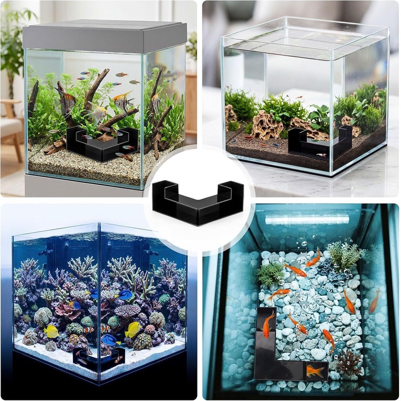 LQMBABY Fish Tank Decor Aquarium Cave - 2-Hole Aquarium Tunnel