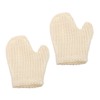 Minkissy 2pcs Sturdy Woven Scrub Gloves Shower Exfoliating Mitts for